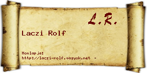 Laczi Rolf névjegykártya